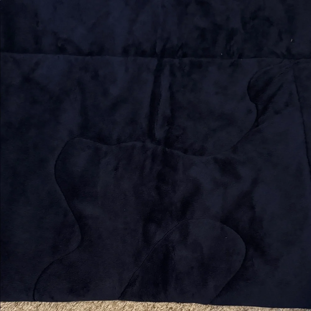 Beautiful Soft Elephant & Moon Navy & White Baby Quilt